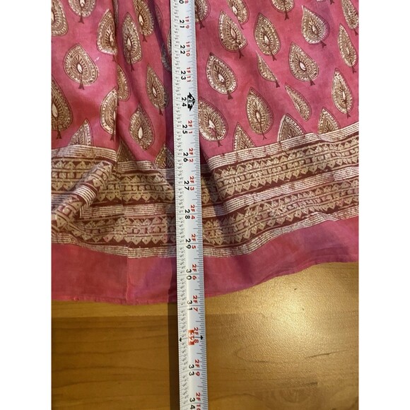 Calypso Saint Barth Size 1 Balloon Sleeve Trapeze Blouse‎ Cotton Coastal Boho - Picture 12 of 14